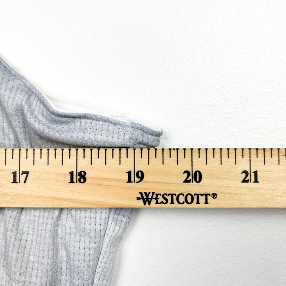 Adidas White Grey & Pink Racerback Athletic Top with Built-In Sports Bra - Picture 12 of 12